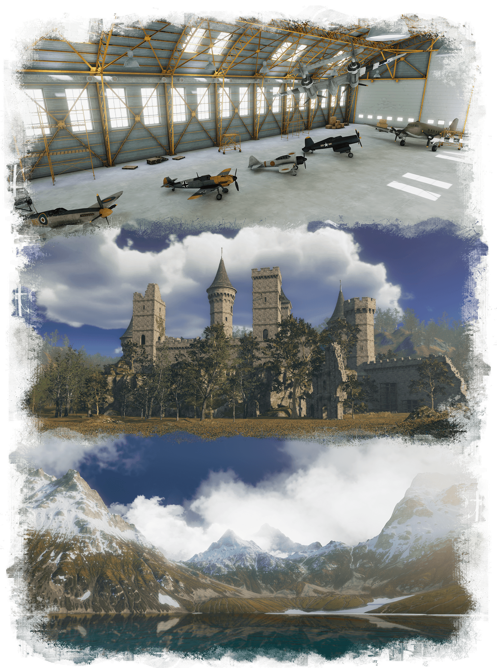 Collage of EreaDrone environments